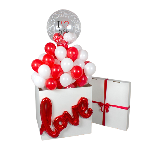 Коробка-сюрприз с шарами